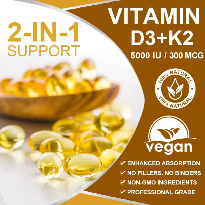 Vitamin D3 + K2 capsules bottle — image 5