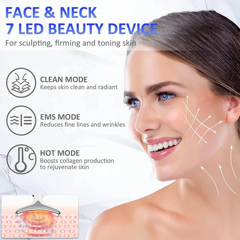 7‑color EMS neck and face lifting massager — image 5