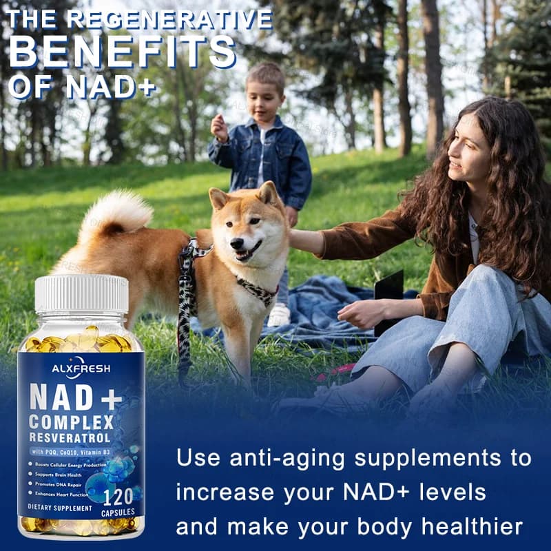 bottles of extra strength NAD supplement with resveratrol and coq10 — image 6