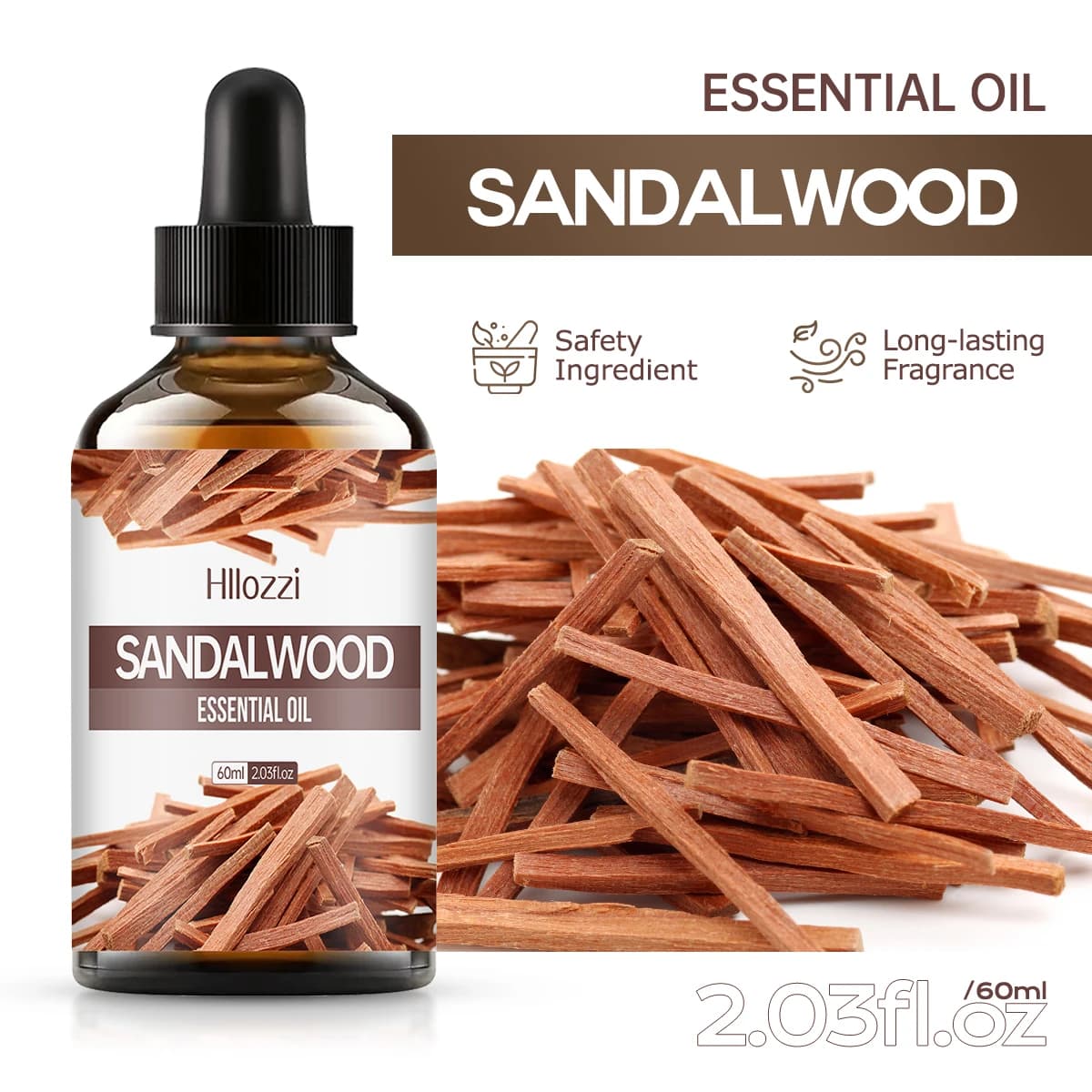 bottles of sandalwood essential oil — image 3