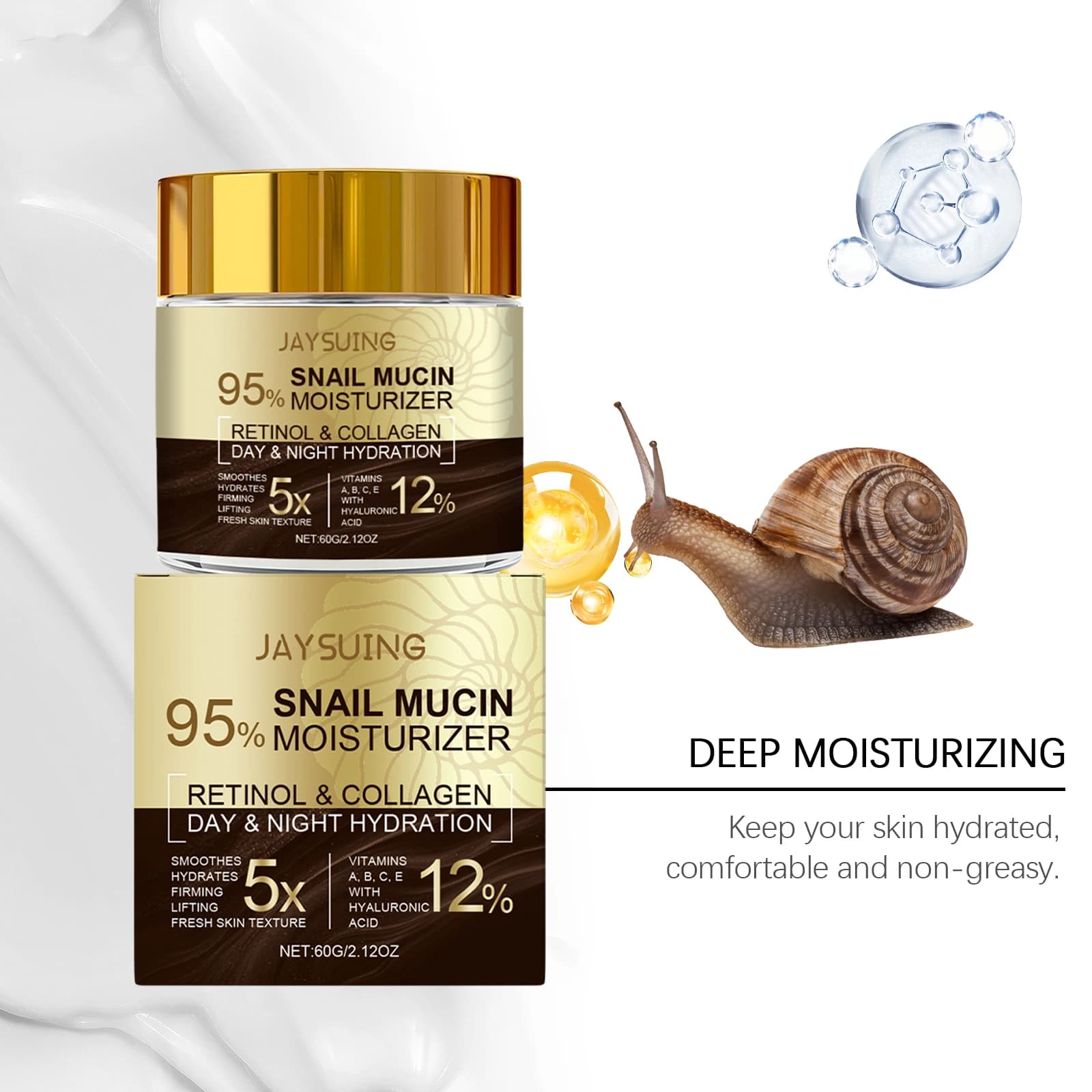 snail mucin moisturizer jar with collagen — image 5
