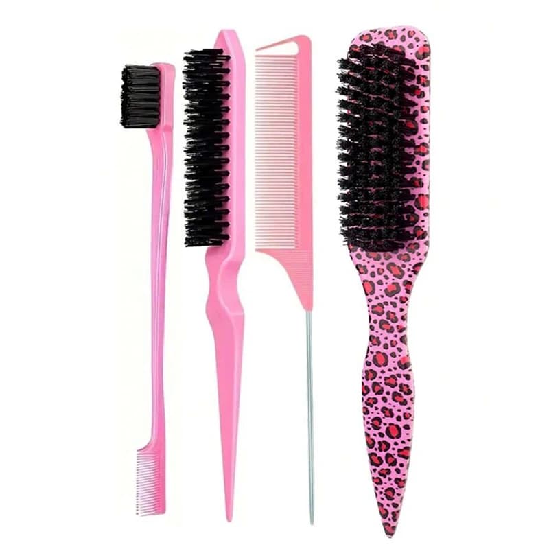 bristle slick back hair brush for smooth ponytails and buns — image 1