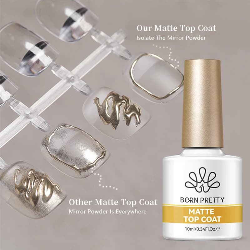 Born Pretty 10 ml rubber gel top coat bottle — image 4