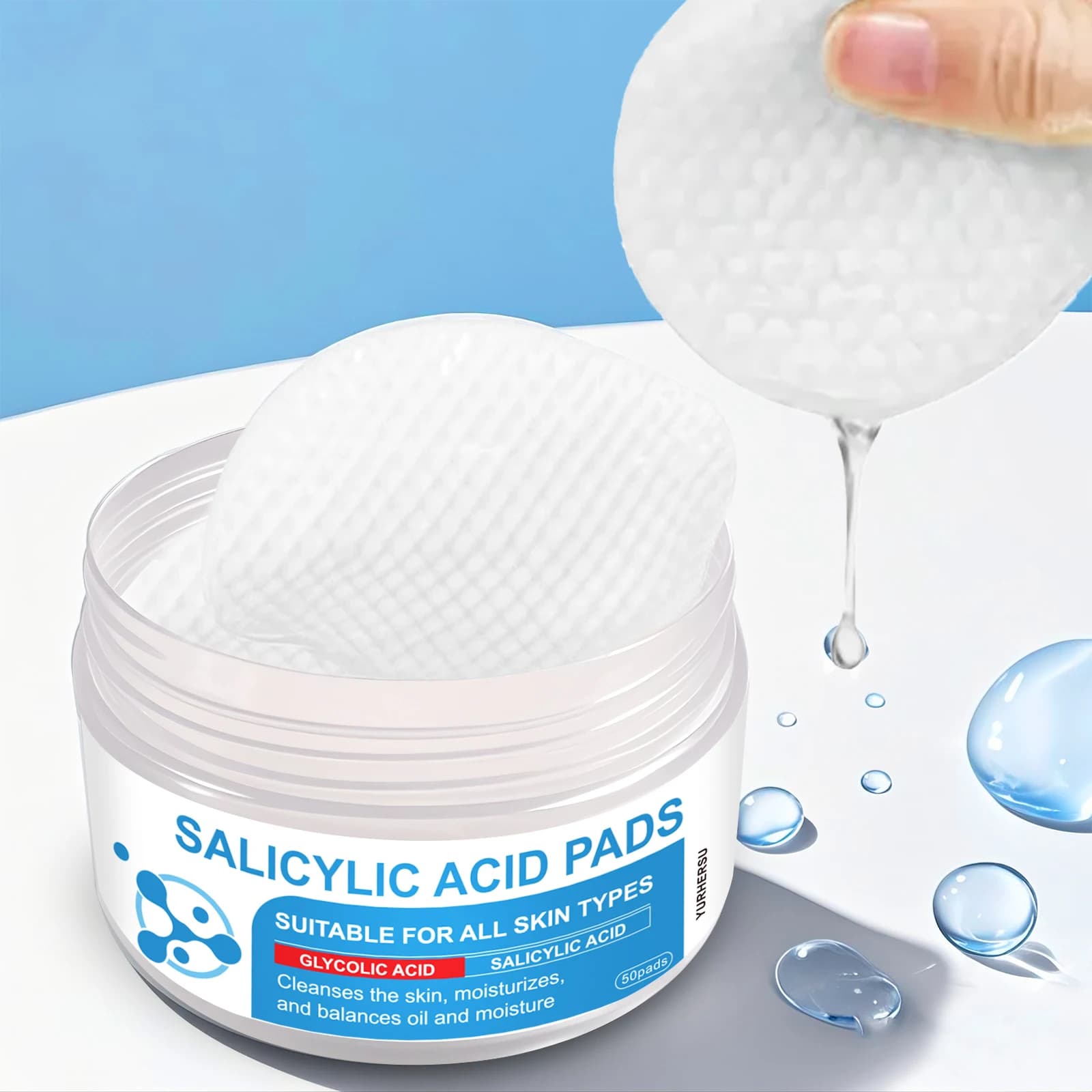 dual-action facial toner pads with AHA and BHA — image 1