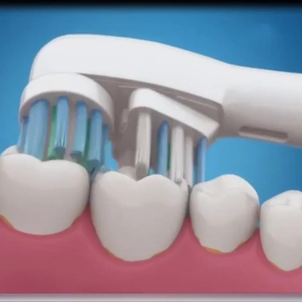 Four replacement brush heads for Oral‑B Dual Clean electric toothbrush — image 1