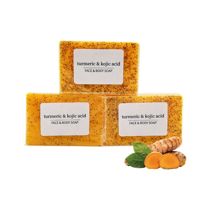 turmeric and lemon kojic acid bar soap — image 1