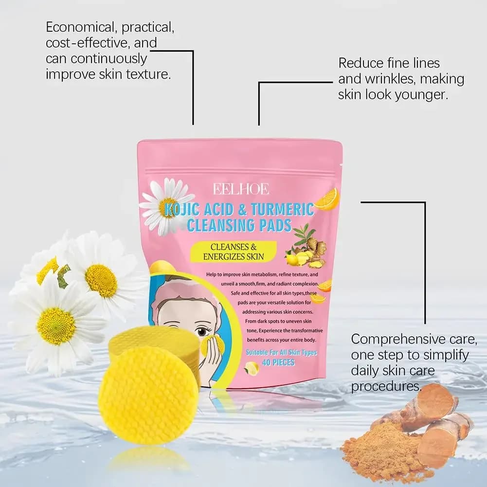 turmeric kojic acid lemon facial exfoliating pads — image 6