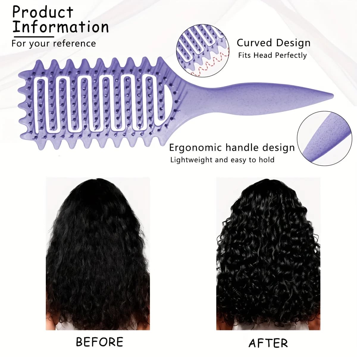 vented curly hair brush for shaping and defining curls — image 5