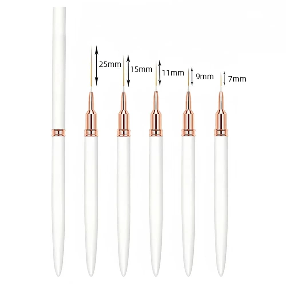 Nail Brush Pen 5pcs/set Nail Art Liner Brushes Set Elongated — image 6