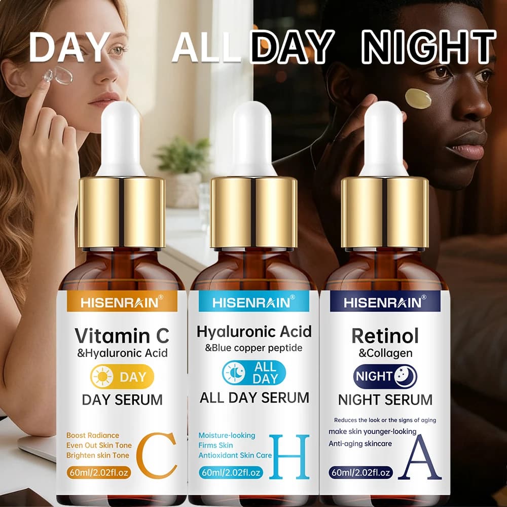 Vitamin C, Retinol and Hyaluronic Acid serum duo bottles — image 6