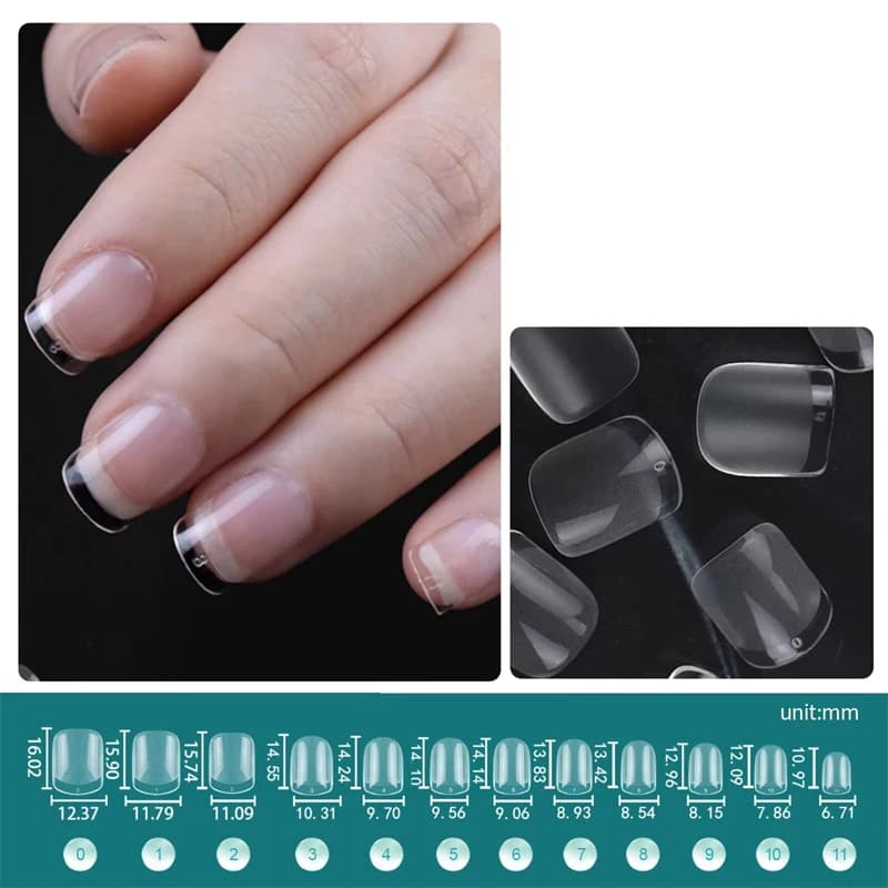 Assorted soft gel nail tips in a clear capsule pack — image 4