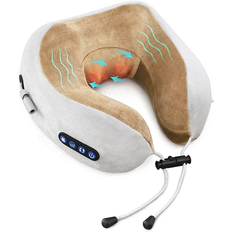 Electric Neck Massager with Heat and 3D Shiatsu Kneading