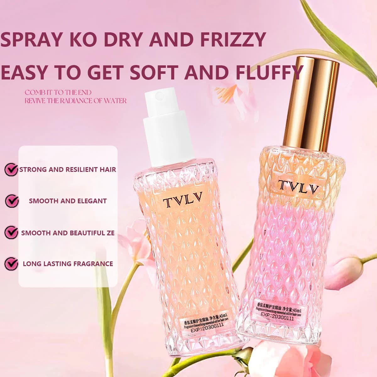 hair repair perfume bottle with essential oil — image 2