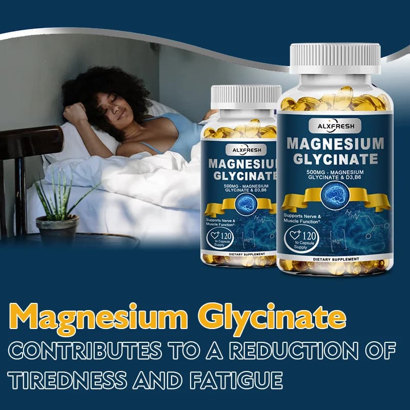 bottles of magnesium glycinate with zinc vitamin d3 and b6 supplement — image 4