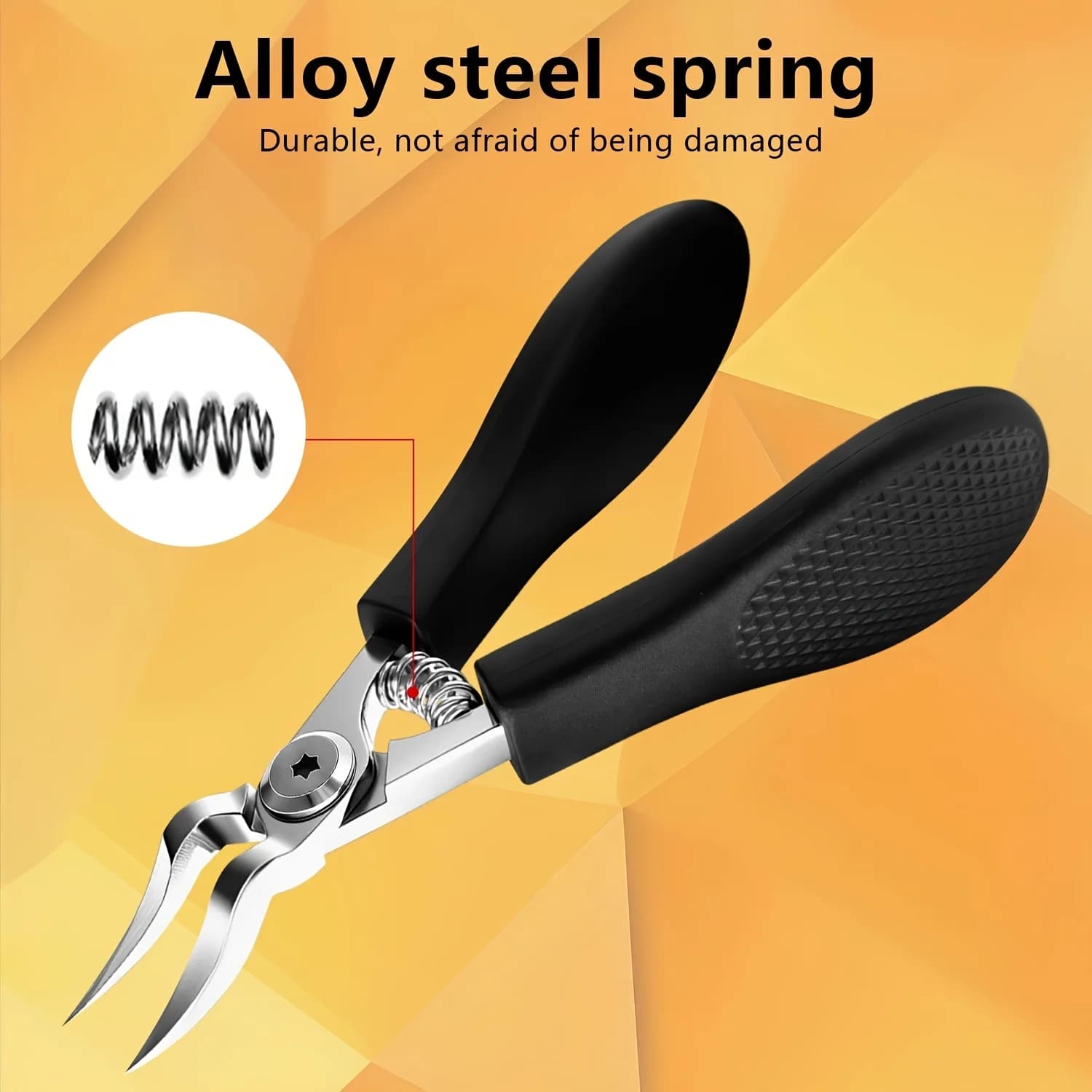Heavy-duty steel toenail clipper with serrated blade — image 3