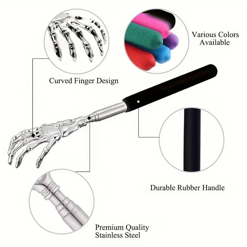 stainless steel telescopic back scratcher — image 4