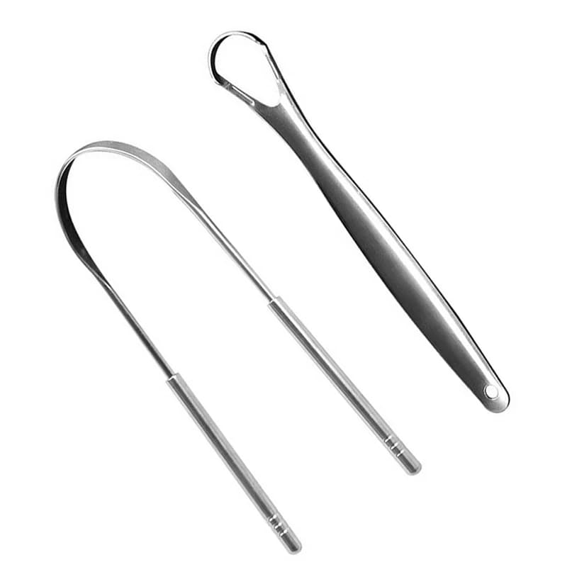 two stainless steel tongue scrapers — image 6