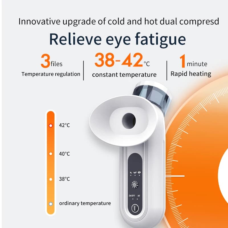 electric eye massager with nano steam hot compress — image 3