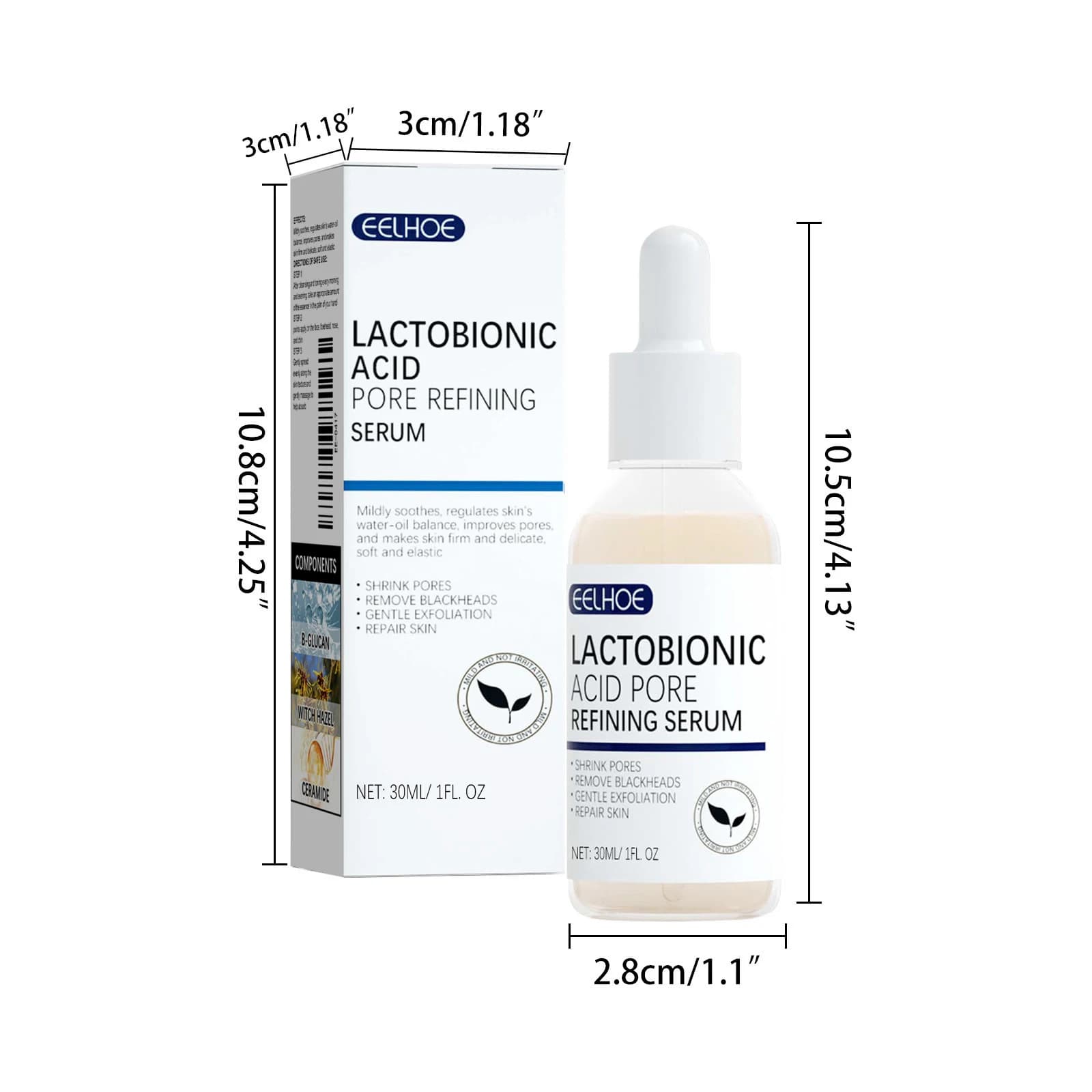 Lactobionic acid face serum bottle — image 8