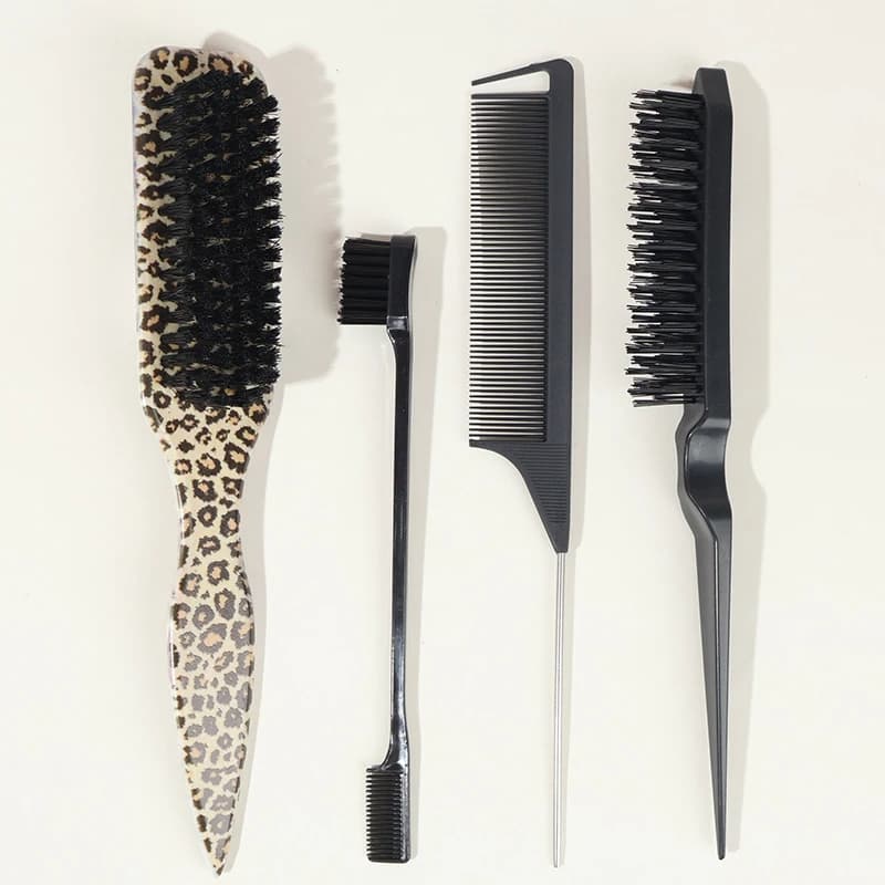 bristle slick back hair brush for smooth ponytails and buns — image 2