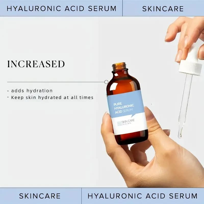 bottles of pure hyaluronic acid essence liquid — image 2