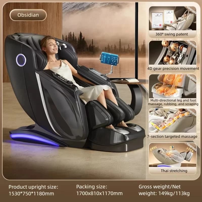 Massage Chair With 4D Gear Movement 360° Cradle Swing Design — image 7