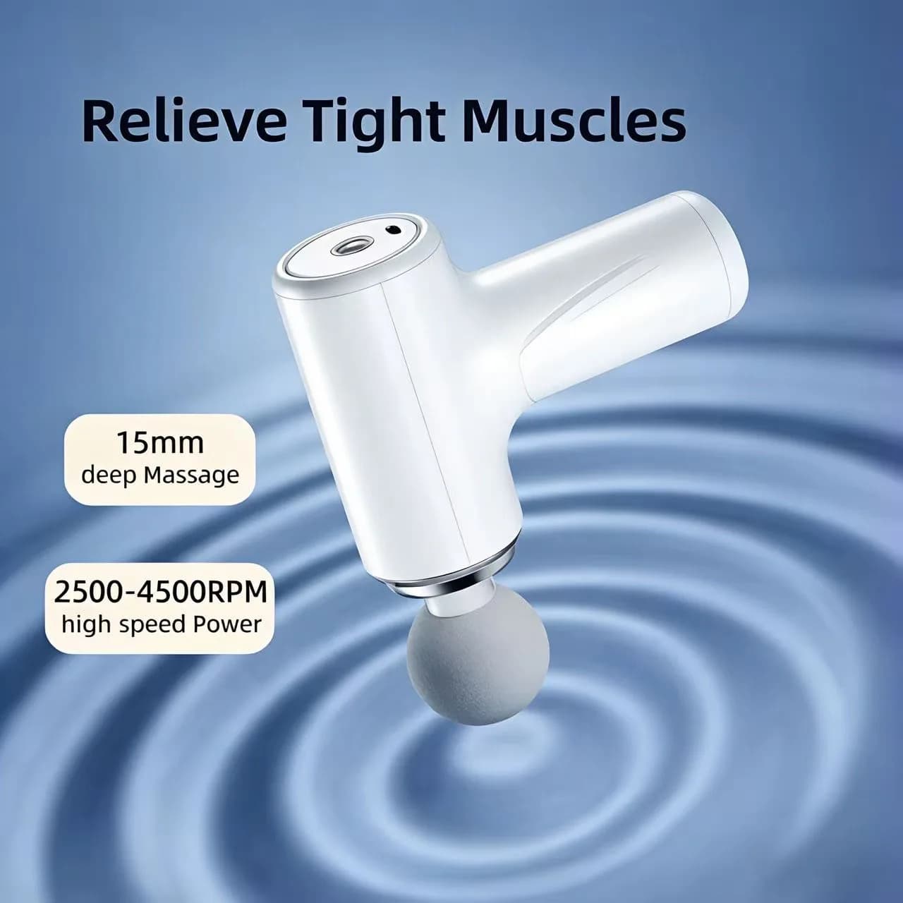 portable massage gun with interchangeable heads and LED display — image 5