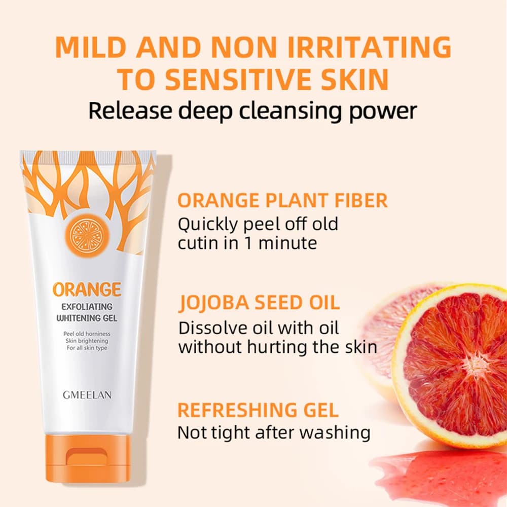 orange exfoliating gel tube for brightening skin — image 4