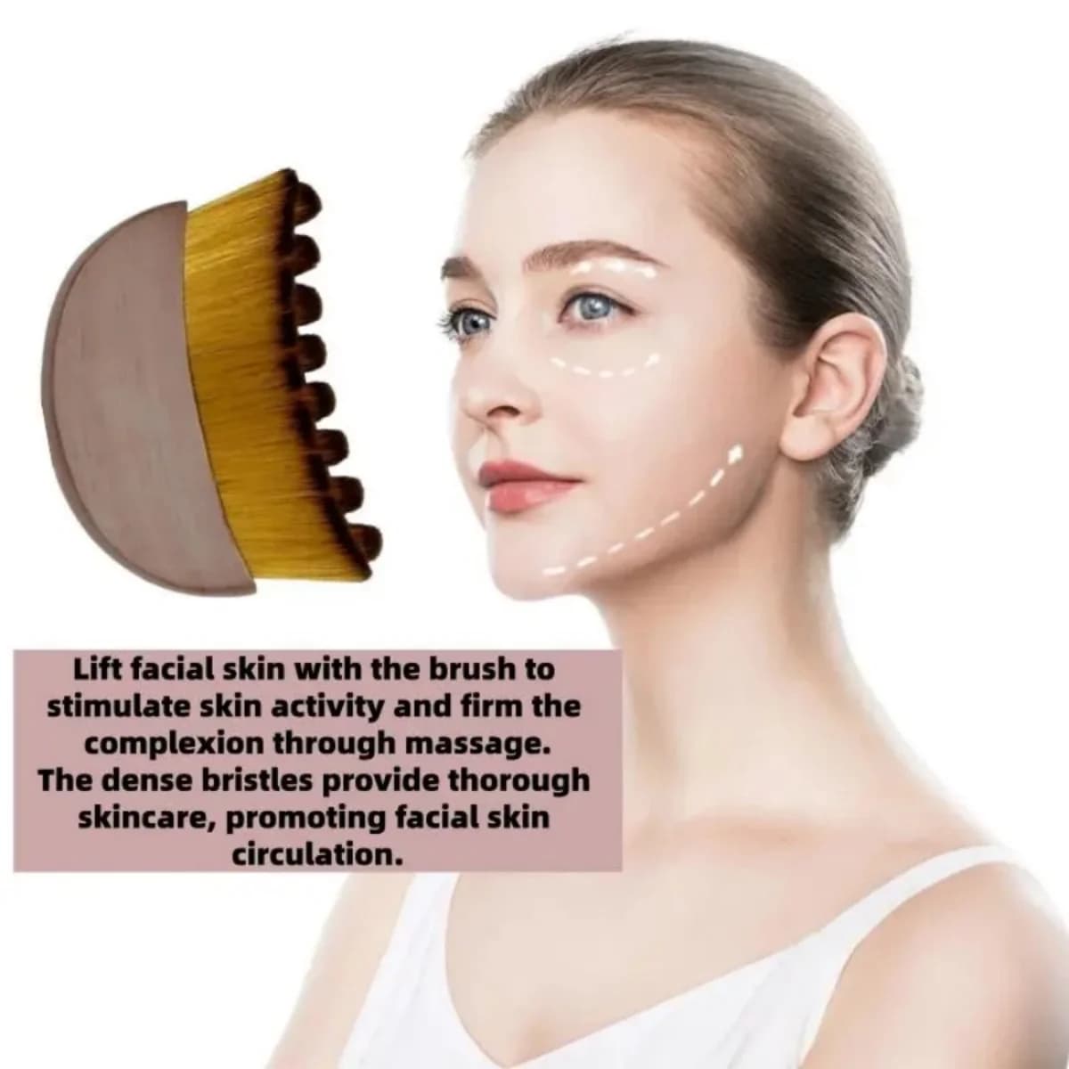 soft wooden dry brushing body brush — image 7