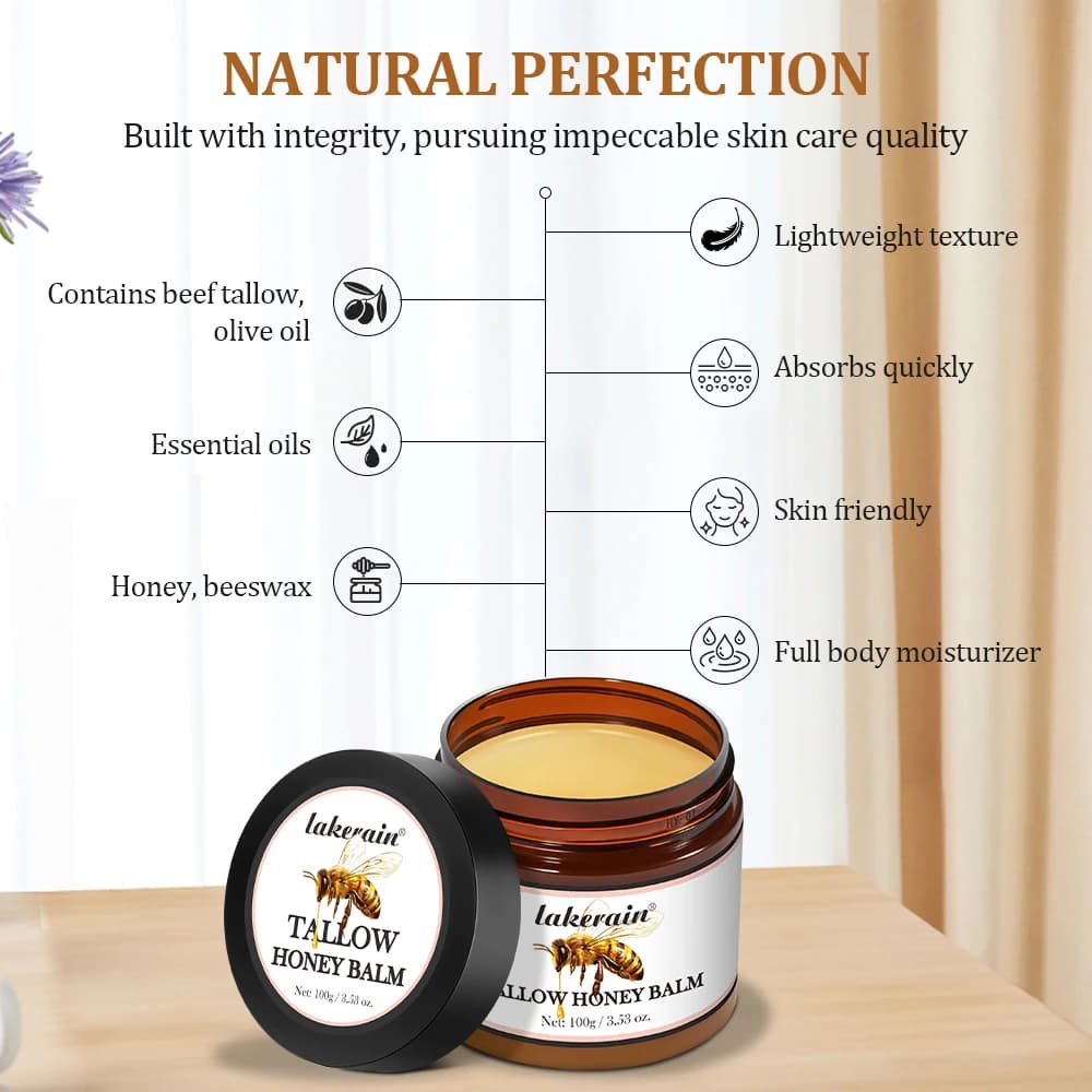 tallow honey balm jar — image 5