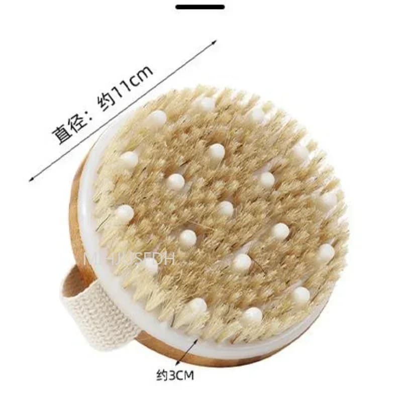 2-in-1 dry skin body massage brush with natural bristles — image 5