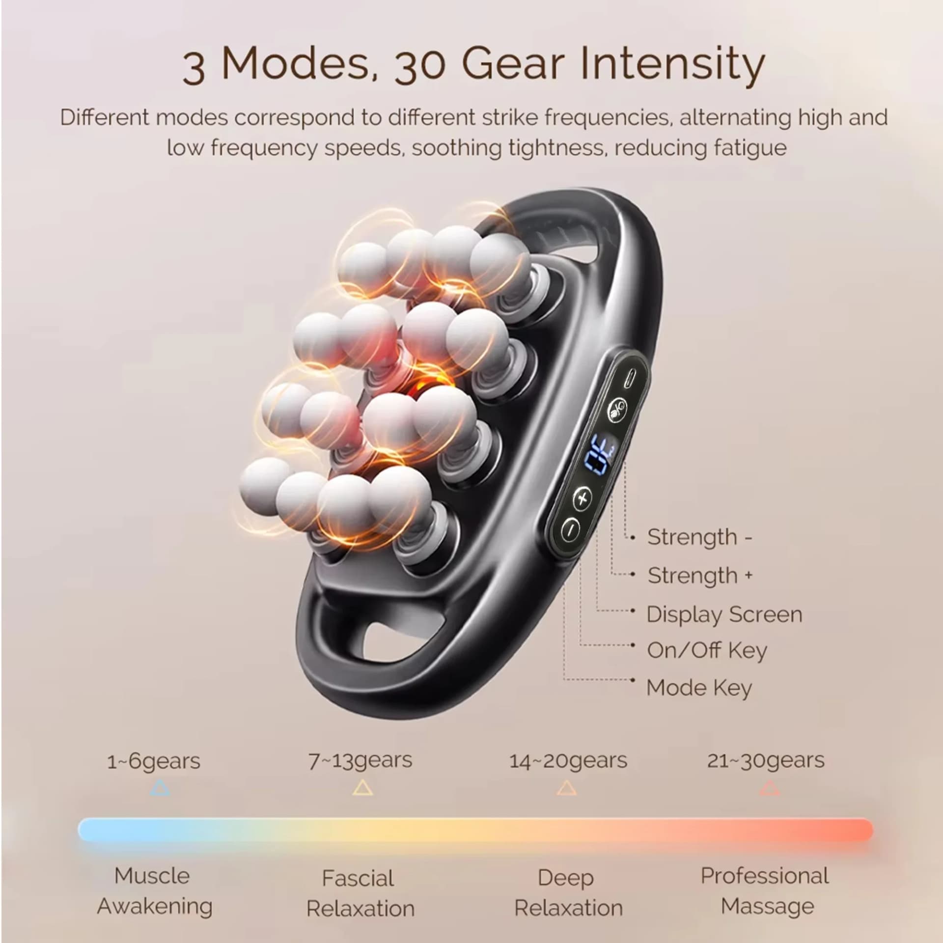 deep tissue massage gun with 16 interchangeable heads — image 6