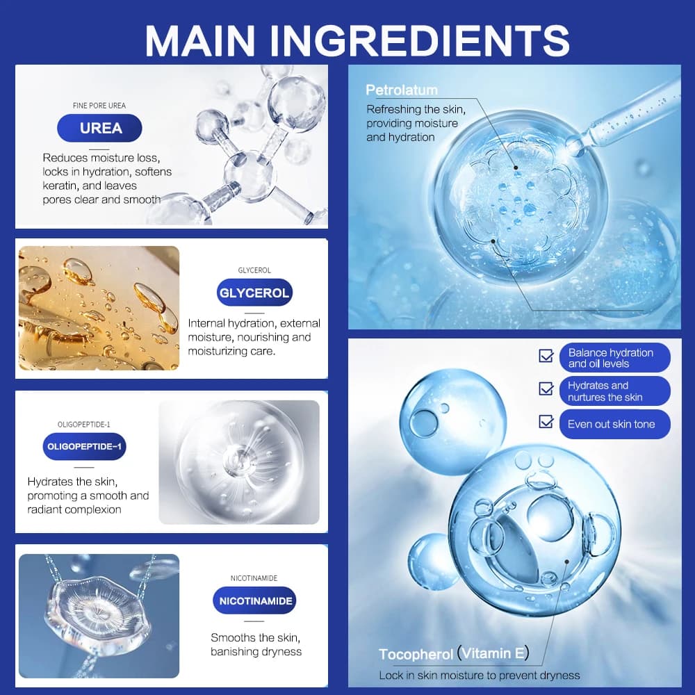 Vitamin E and urea moisturizing foot cream tube — image 4