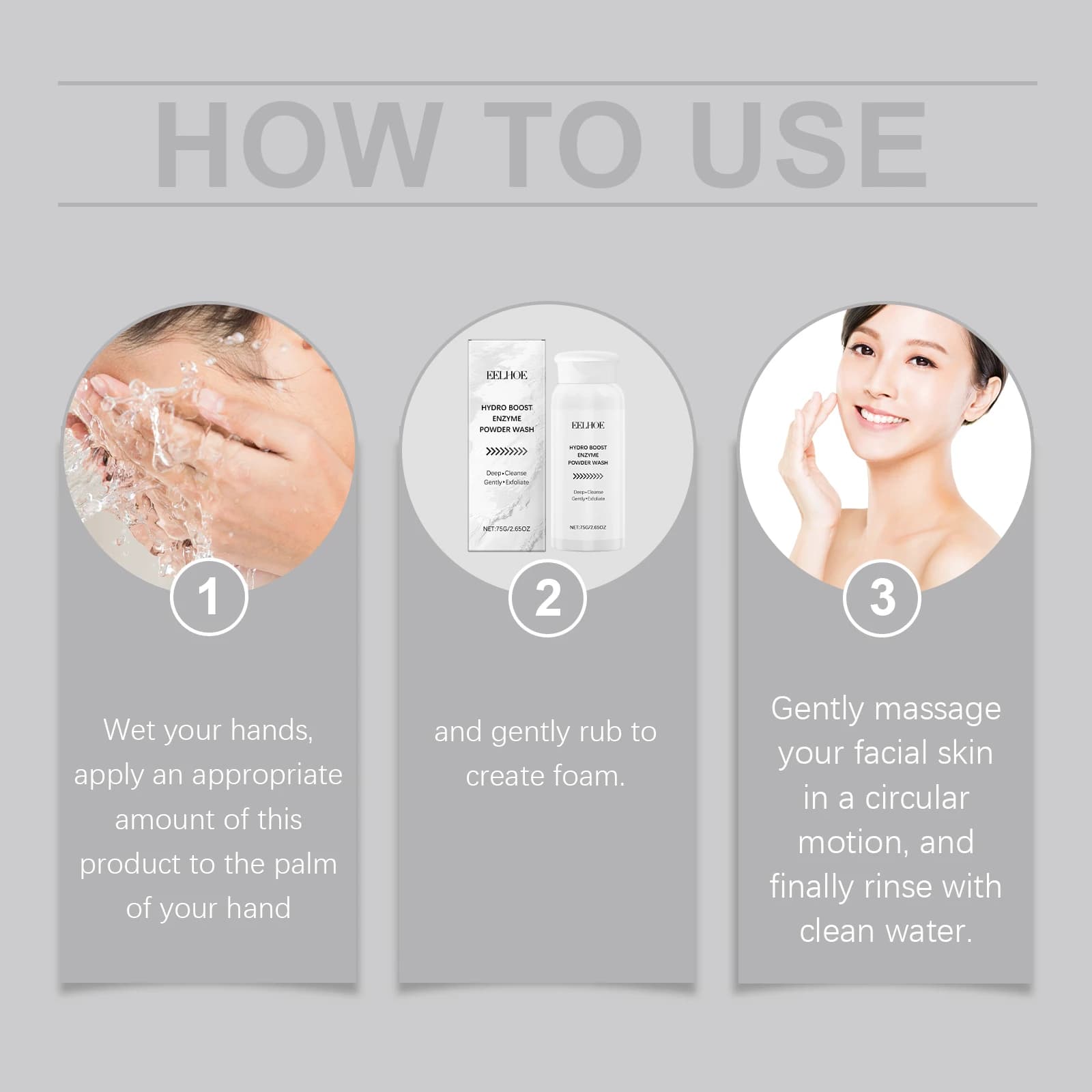 Gentle enzyme face wash powder in a white jar — image 6