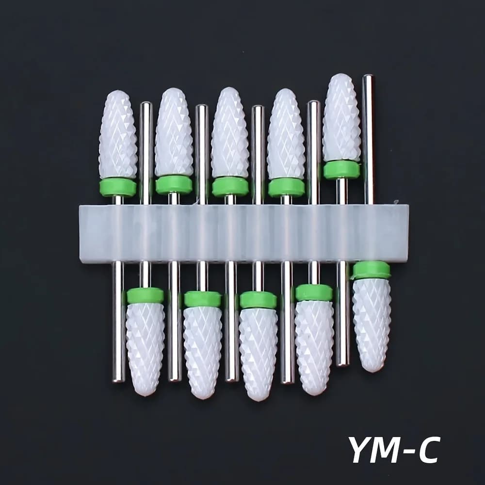 Set of 10 ceramic nail drill bits — image 7