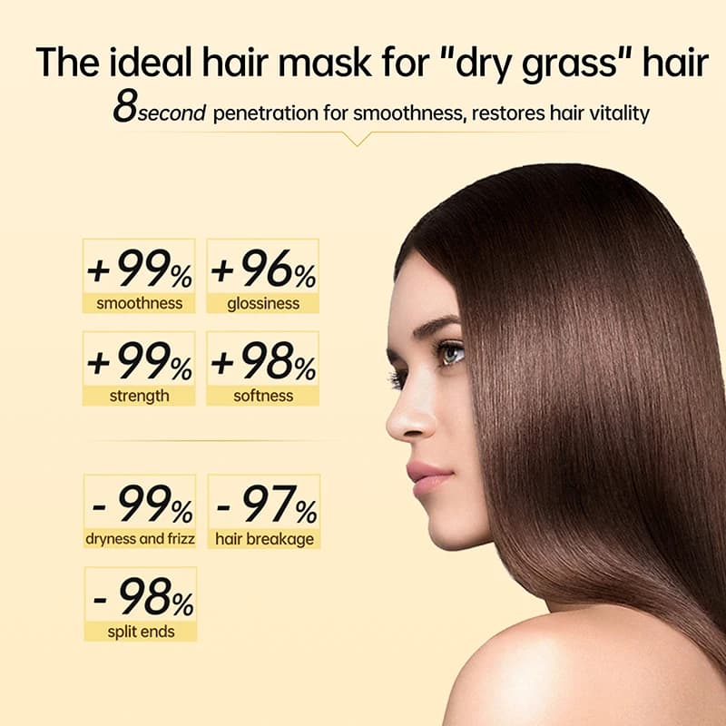 keratin smoothing hair mask tube — image 5