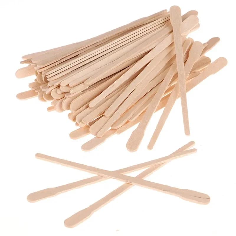 Box of 100 disposable wooden waxing sticks — image 7