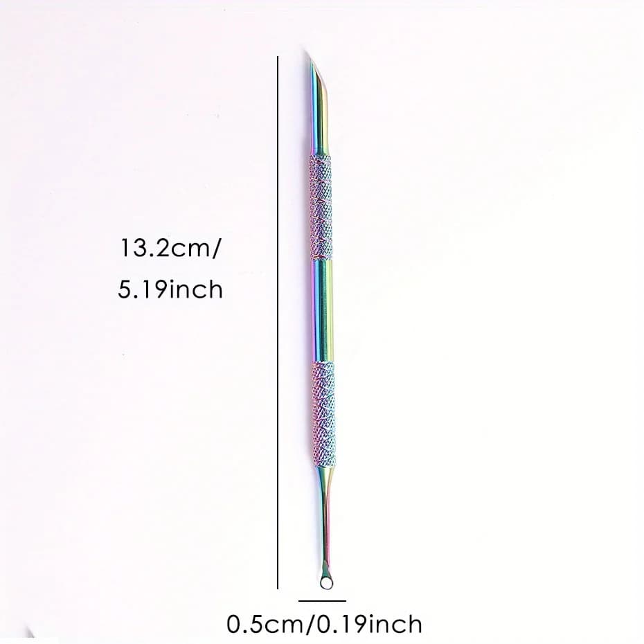 stainless steel double-headed nail pusher for cuticle removal — image 4