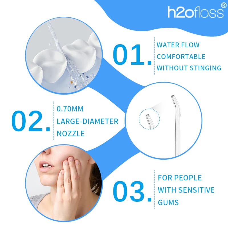 cordless water flosser with reservoir and tips — image 3