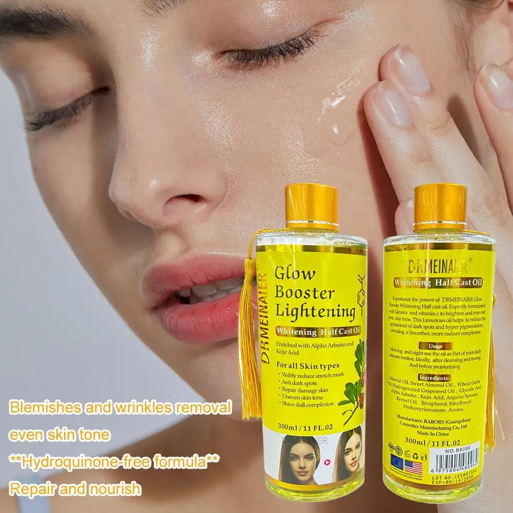 Kojic acid brightening massage oil bottle — image 5