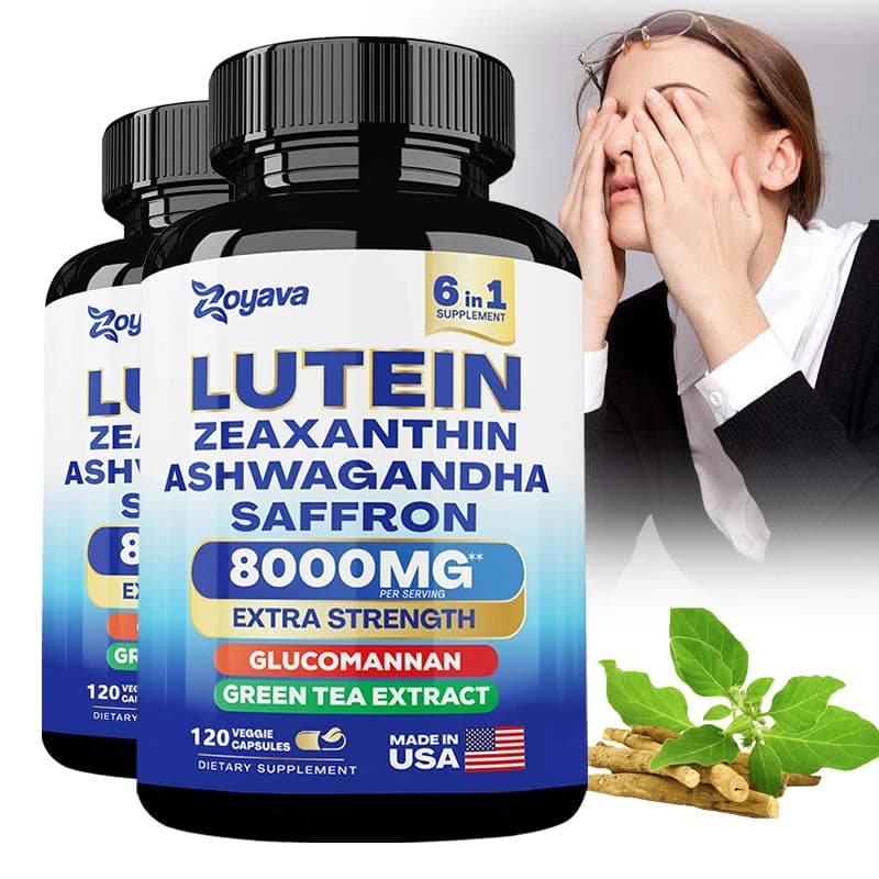 Lutein & Zeaxanthin with Saffron – 8000 mg Eye Support Supplement