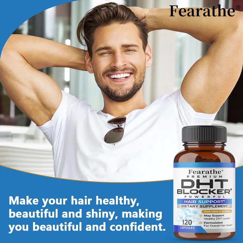 bottle of saw palmetto and biotin hair supplement — image 3
