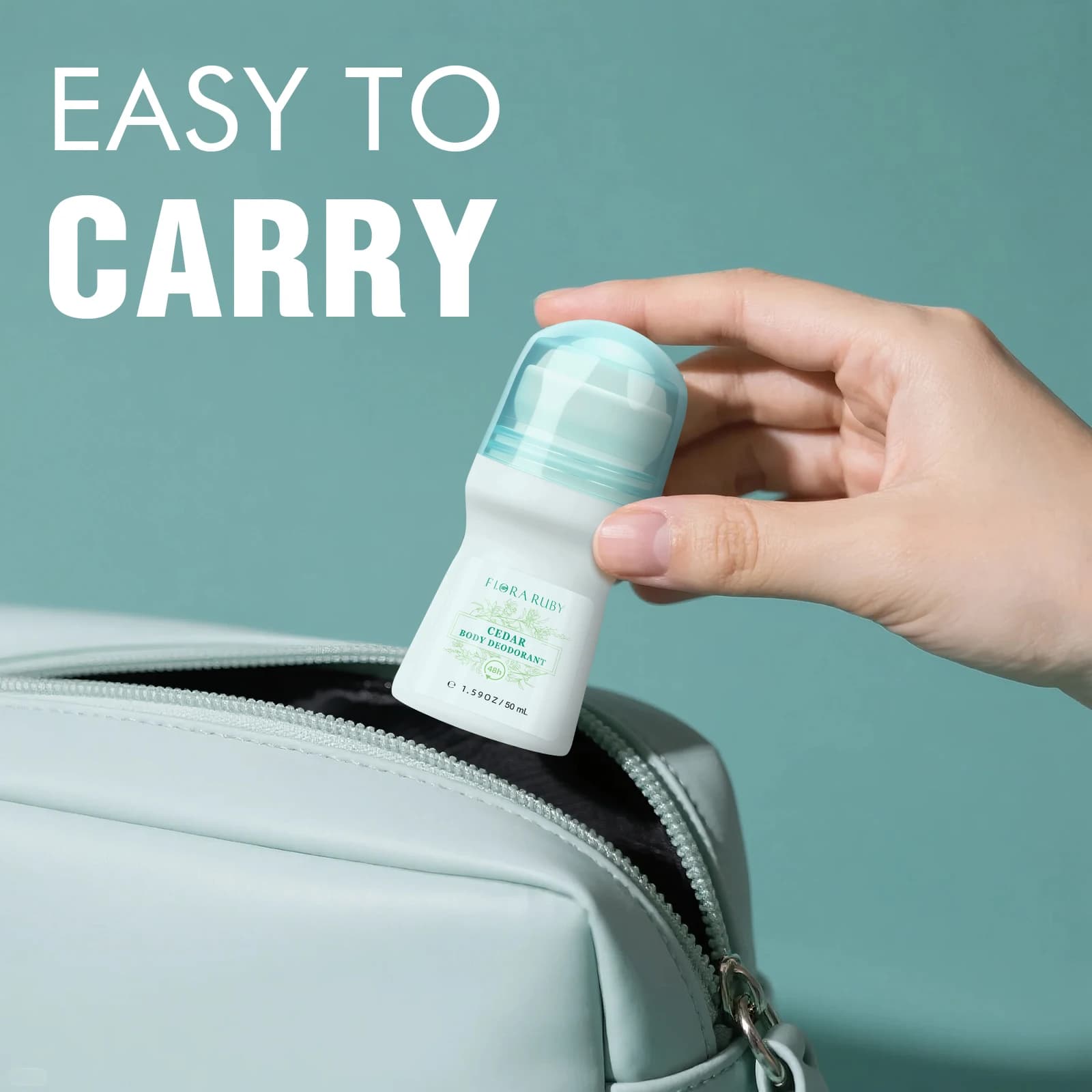 Flora Ruby Light Green aluminum‑free deodorant roll‑on — image 5
