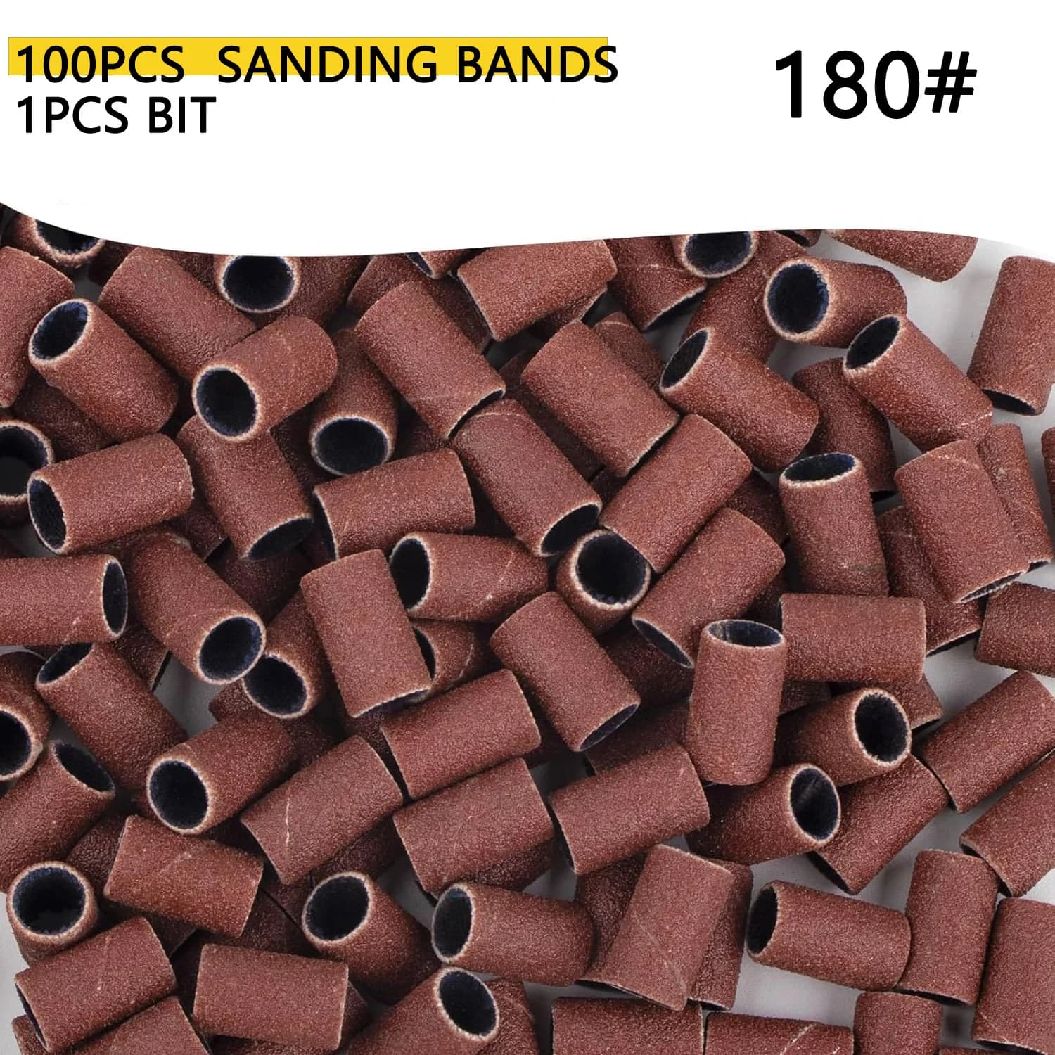 sanding bands and metal shaft nail drill bit set — image 7