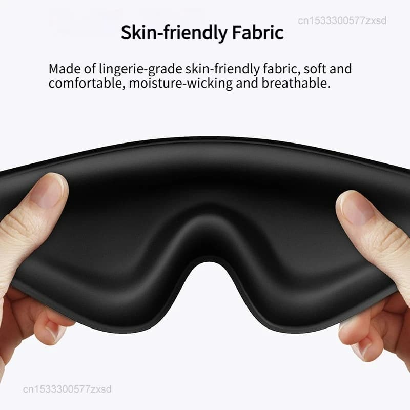 3D contoured sleep eye mask in dark fabric — image 3