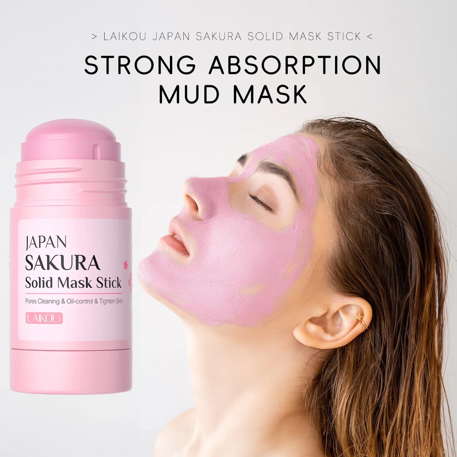 LAlKOU Sakura solid mud face mask stick — image 1