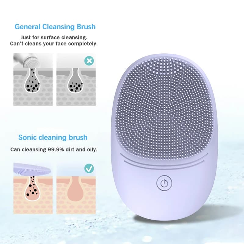 silicone sonic facial cleansing brush — image 6