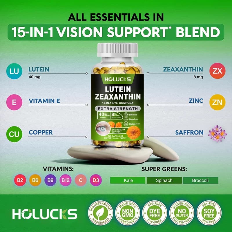 bottle of lutein and zeaxanthin eye supplement — image 6