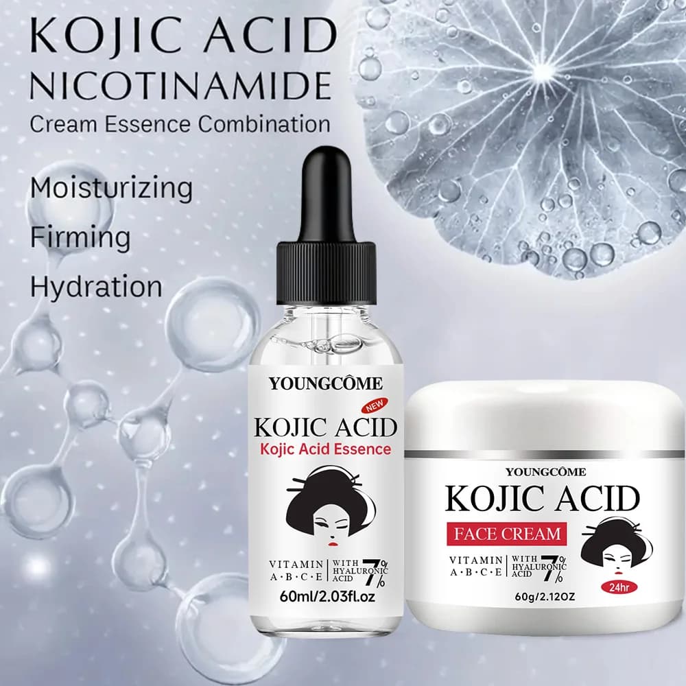 Kojic Acid Brightening Serum and Cream Bundle