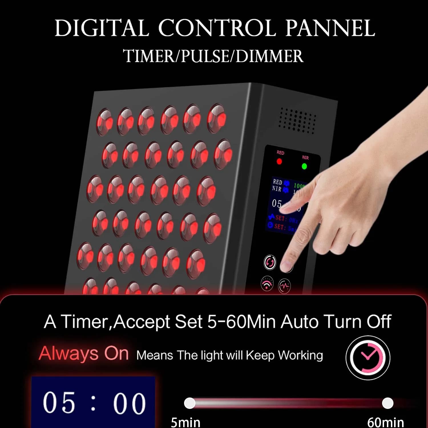 dual-chip red and near-infrared light therapy panel — image 4